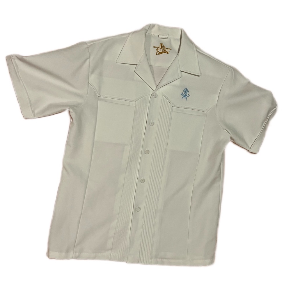 Iolani Hawaiian vintage short sleeve with collar. Size L